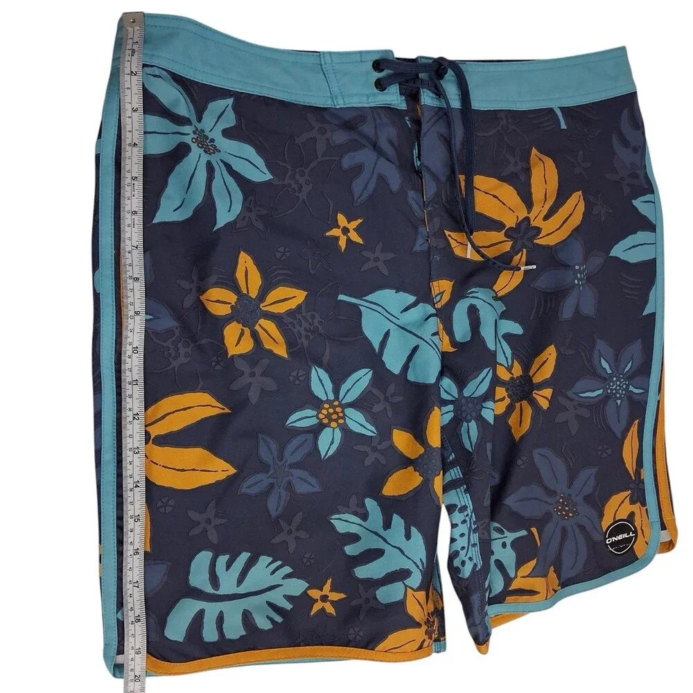 O'Neill Hyperfreak Coalition Board Shorts Mens 36 DWR Hyperdry 4-Way Stretch 10